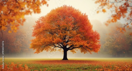 Deciduous tree with strikin...