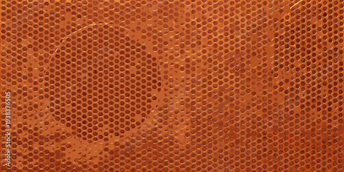 Close up of a textured basketball s surface showing its dimpled pattern