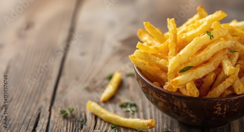 Delicate shoestring fries with a crispy bite