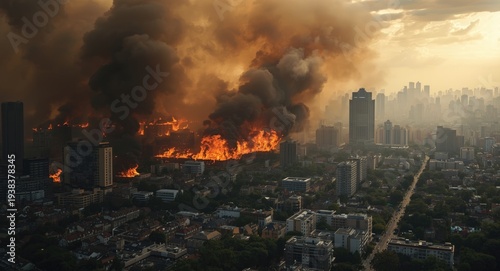 City engulfed in aggressive...