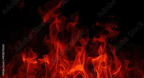 Bold red and orange flames ...