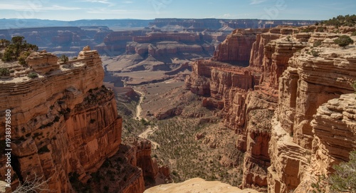 Remote canyon valley viewed...