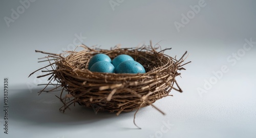 Natural twig nest holding t...
