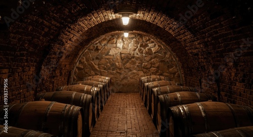 Cellar-stored wine aging us...