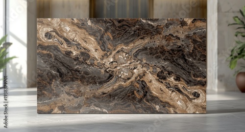 Detailed interior marble te...
