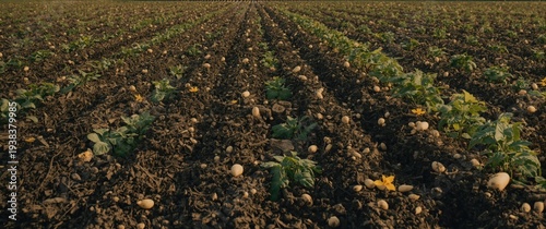 Agricultural land with pota...