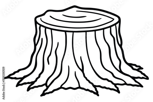 Tree Stump, Cut Trunk Base