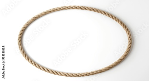 Clean white background showcasing an oval rope loop frame
