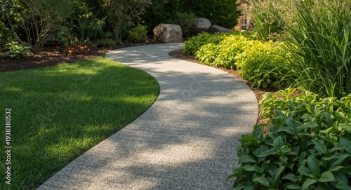 Eco friendly geotextile fabric used in innovative garden pathway landscaping