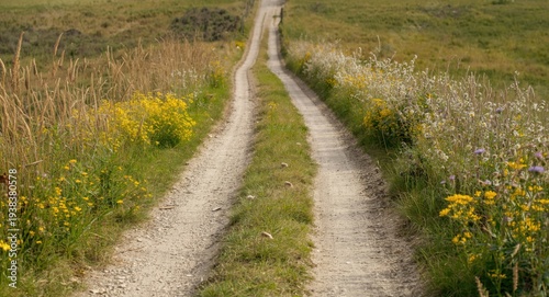 Dirt roadway in pastoral se...