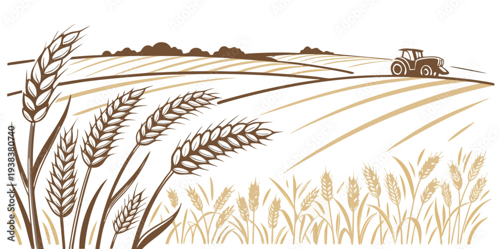 Ταπετσαρία A serene landscape of tall grass swaying in the gentle breeze under a clear blue sky