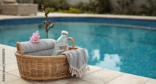 Composed pool area scene fe...