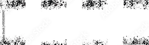 Grunge Dust and Debris Borders Set with Distressed Urban Texture Vector