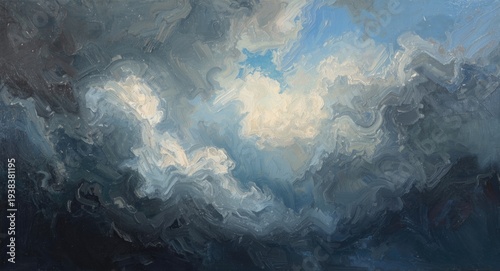 Artistic oil depiction of t...