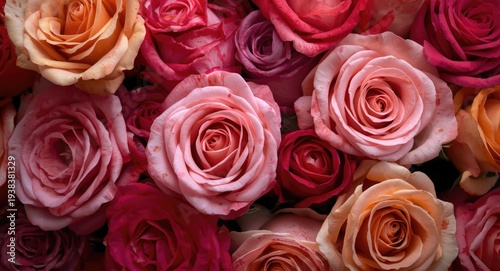 A close colorful display of...