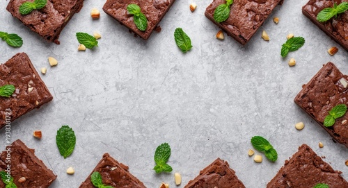 Chocolate brownie pieces ad...