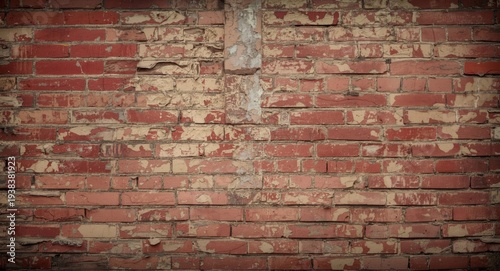 Aged brick wall texture wit...