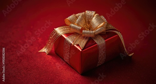 Holiday present adorned wit...