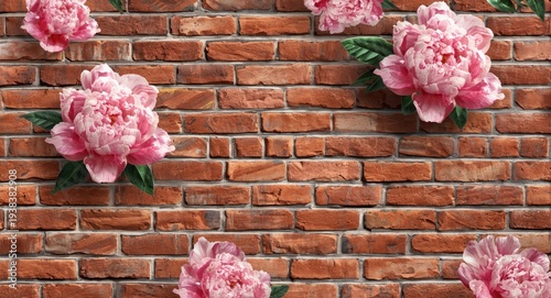 Brick wall decorated with A...