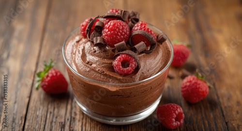 Decadent chocolate mousse g...
