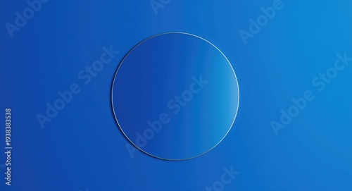 Blue background with a circ...