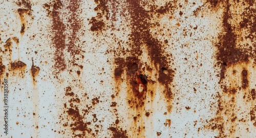 Corroded and rusted white m...