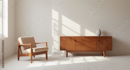 Brutalist style wooden furn...