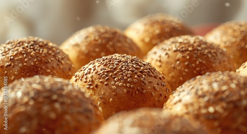 Baked buns with a crunchy p...