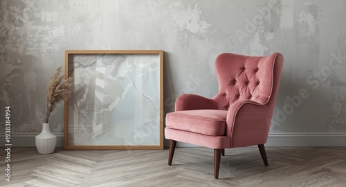 Fashionable pink velvet lou...