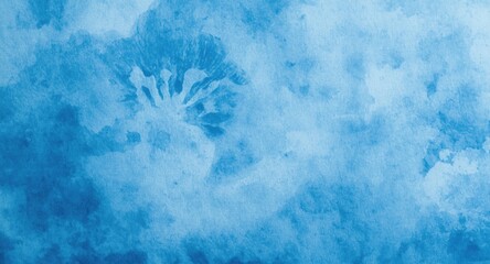 Blue washed tie dye fabric texture with smooth dye blending
