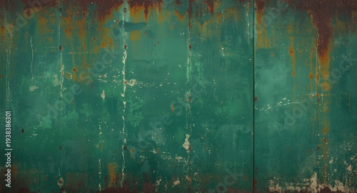 AI produced weathered green...