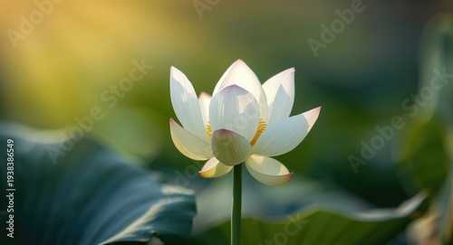 White lotus flower close up...