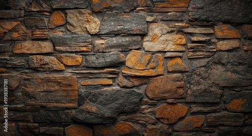 Stone wall backdrop with na...