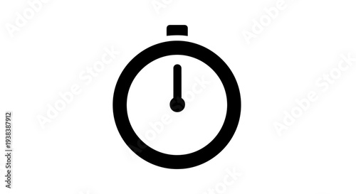 Stopwatch Timer Icon Black.