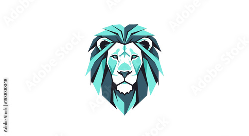 Stylized Lion Head Illustration with Mane.