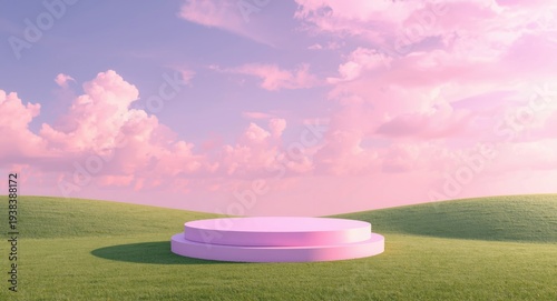 Dreamy romantic land with p...