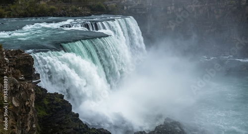 Bold waterfall plunging rap...