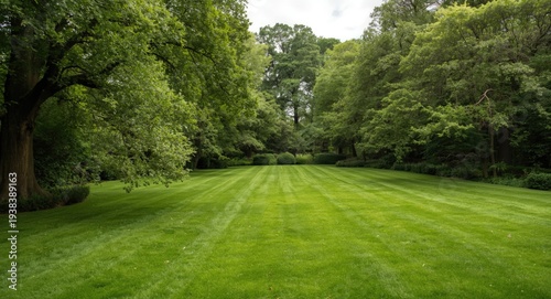 Calm and verdant garden sce...