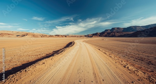 A winding dirt and gravel r...