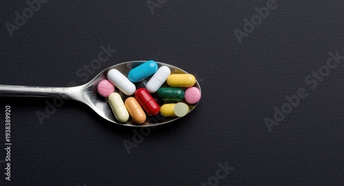 Assortment of colorful pill...