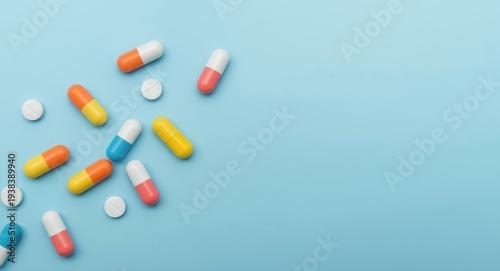 Colorful medicine pills gen...