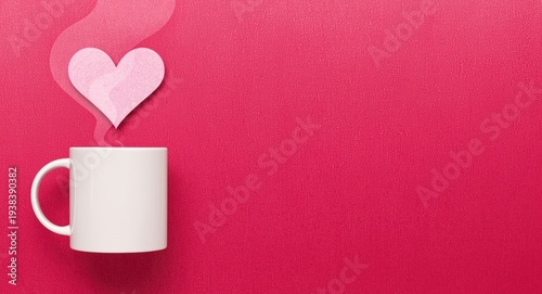 Coffee mug with heart shape...