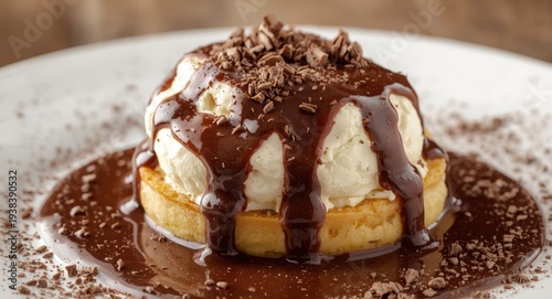 Creamy melted chocolate sho...