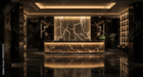 Blurred luxury hotel recept...