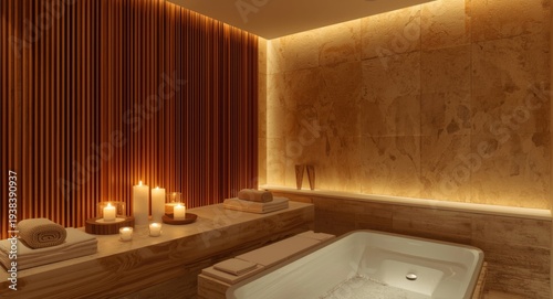 Soothing spa environment wi...