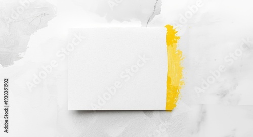 Blank sheet with bright yel...