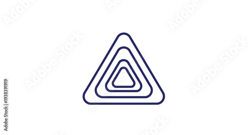 Triangle Warning Sign Icon Design Element.