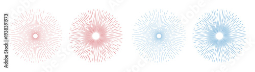 Microscopic virus particles illustration in 3D red and blue scientific medical background for research and health concepts