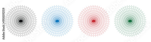 Abstract human eye iris patterns with vibrant colors and geometric fractal designs for modern art and science concepts