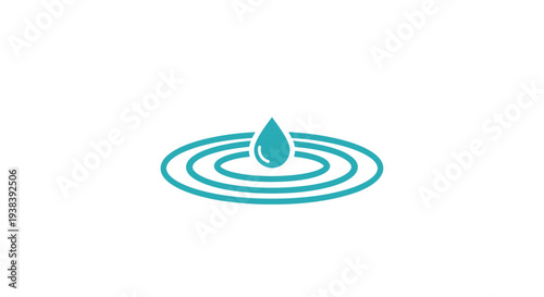 Water Droplet Making Ripples in Water.